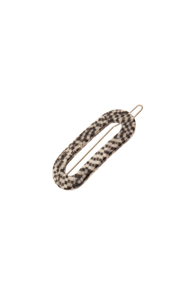 Mini Oval Tige Boule Barrette - French Classic