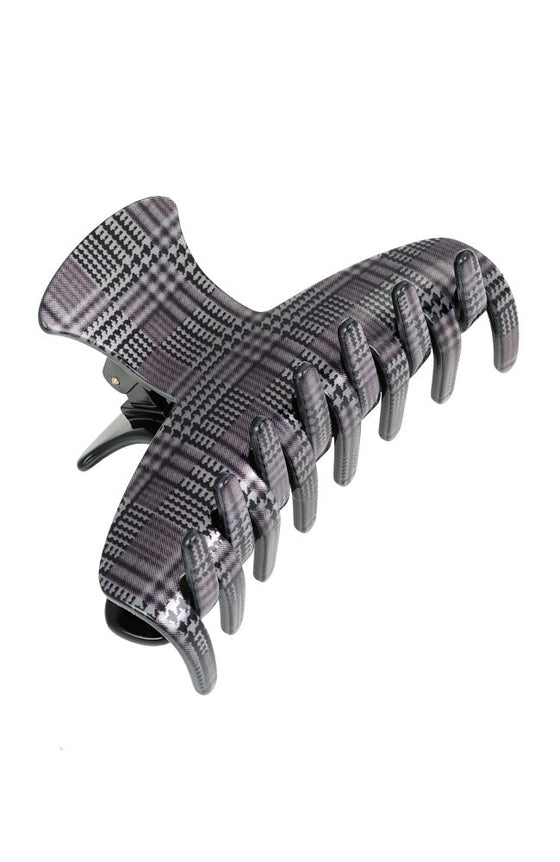 Throne Claw Clip - Plaid Black