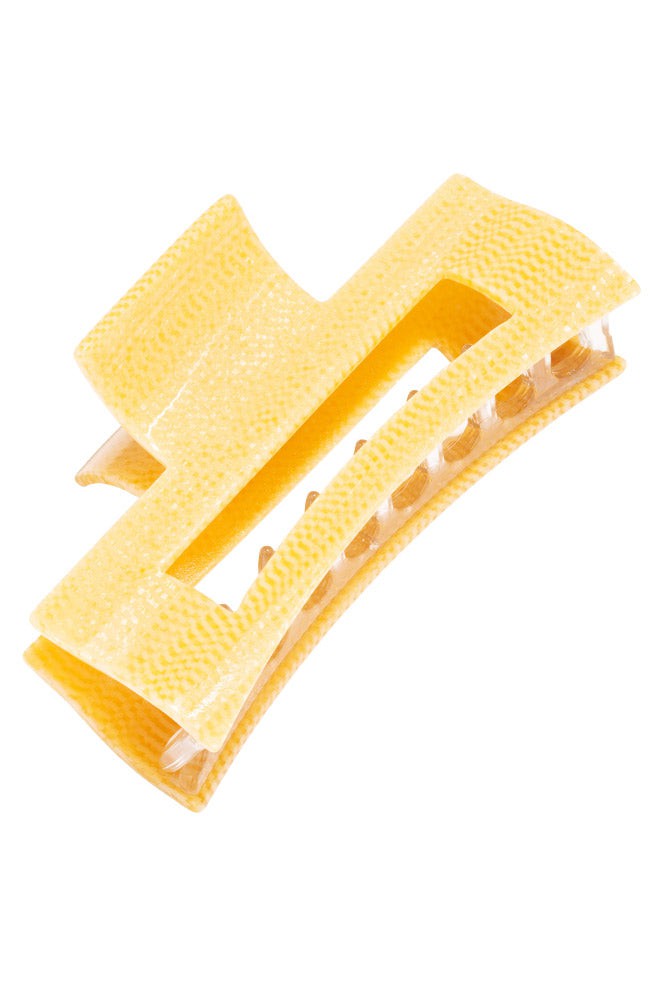 Large Cutout Rectangle Claw Clip - Straw