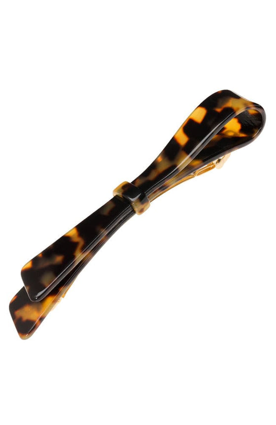 Ribbon Bow Long & Skinny Barrette - Classic